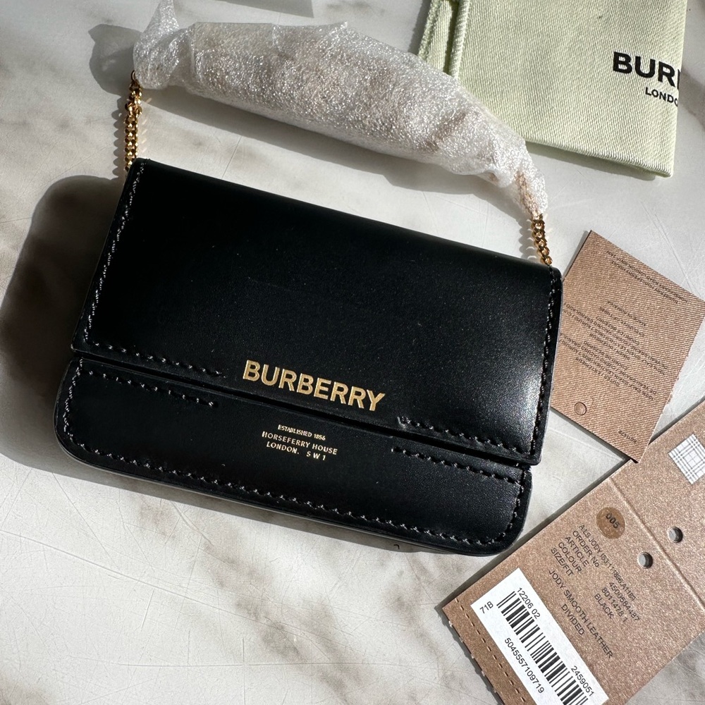 Burberry Black Cardholder on Chain , Waist/Belt chain  strap , Brand New